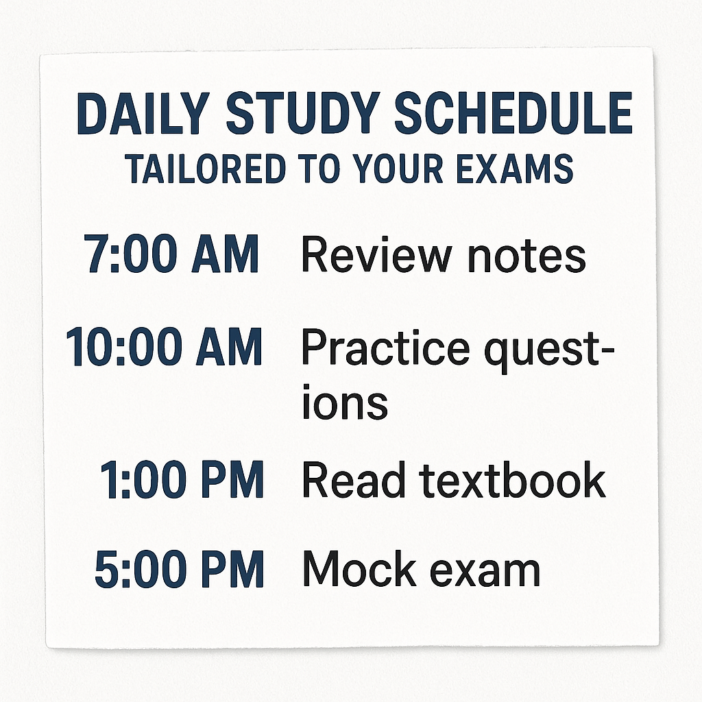 study plan